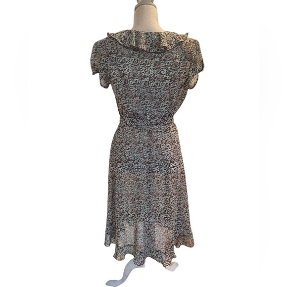 JBS RUFFLED AQUA/MOCHA DRESS - Picture 3 of 3